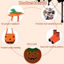 5PCS Pumpkin Costume Women with Cape Headband Socks Bag Stickers Adult Halloween Costumes 2025 for Party Accessories