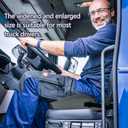 Truck Seat Cushions for Truck Drivers, Sciatica & Tailbone Pain Relief Truck Seat Cushion, Truck Driver Accessories (20.5'' x 16.2'' x 4.4'', Black&navy Blue)