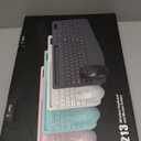 Wireless Keyboard and Mouse Combo - Full-Sized Ergonomic Keyboard with Wrist Rest, Phone Holder, Sleep Mode, Silent 2.4GHz Cordless Keyboard Mouse Combo for Computer, Laptop, PC, Mac, Windows -Trueque (1 Pack, Black)