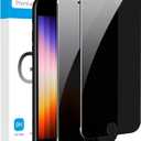 Fotbor Privacy Screen for iPhone SE 2020/2022, iPhone 2nd/3rd Generation Privacy Screen Protector, iPhone SE 2020/2022 Screen Protector Tempered Glass, 4.7-Inch, Anti Spy, 2-Pack (Dark, Black)
