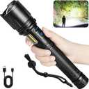 Cinlinso Rechargeable LED Flashlights High Lumens, 3000 Lumens Super Bright Flash Light with 10000   & 7 Modes, Powerful Handheld Waterproof Flashlights for Home Emergencies