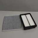 Engine Cabin Air Filter Kit for CRV Hybrid (2023-2025), Accord Hybrid (2023-2025), Civic Hybrid (2025), Replaces 17220-6MA-J01, 80292-TF0-G01 (Only for 2.0L Hybrid)