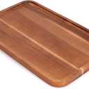 16" x 10" Rectangle Serving Trays Wooden Charcuterie Boards Rectangular Large Serving Platters for Cookie, Snack, Appetizer, Dessert, Party Food Dish Acacia Wood Kitchen Platter Tray Cheese Board