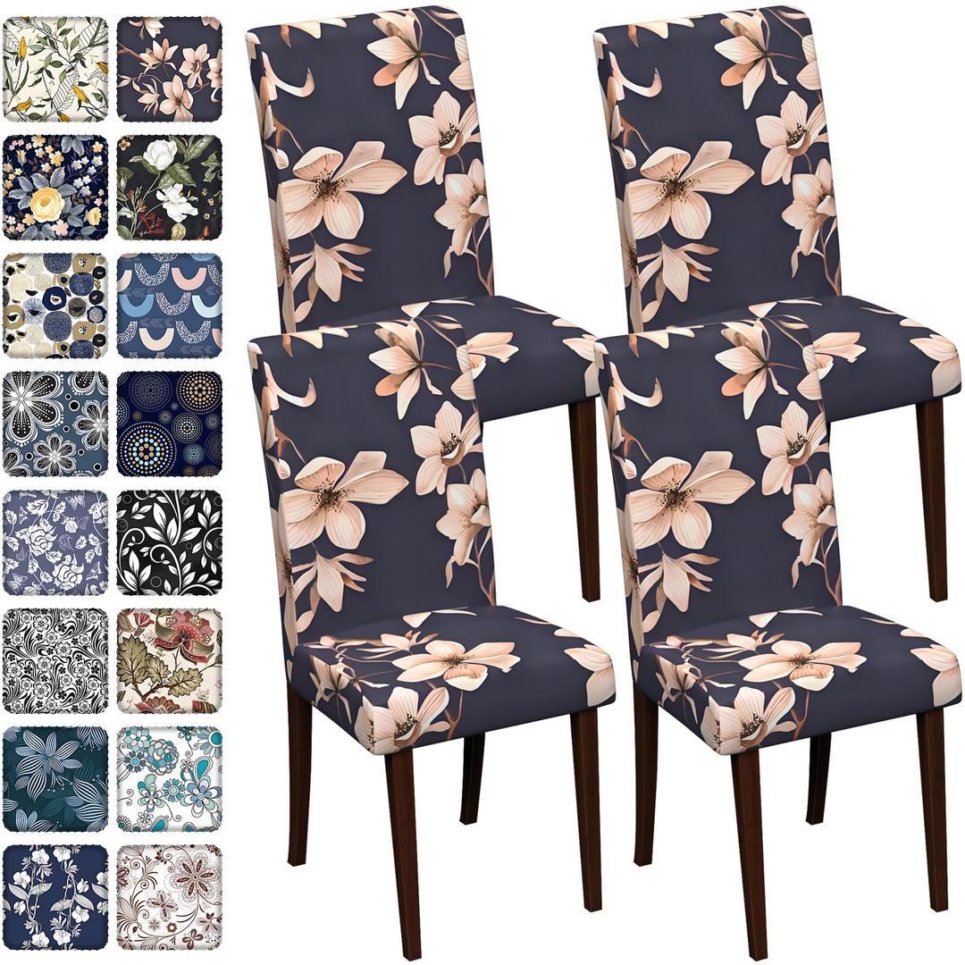 Chair Covers Dining Room Set of 2,Printed Patterned Stretch Non Slip