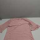 Womens 3/4 Flutter Sleeve Tops V Neck Shirts for Business Casual Loose Tunic Work Dressy Blouses S