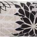 Mina Victory Aloha Indoor/Outdoor Black White 6" x 20" Throw Pillow