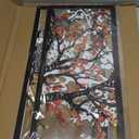 AWISIBI Metal Wall Art - Tree Branch Design, 4 Panels, Living Room Decor, Housewarming Gift, 40"x20"