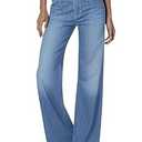 BMSTAY Women's High Waisted Wide Leg Jeans Loose Fit Straight Leg Denim Pants 2025 Trendy, Lightblue Medium