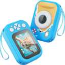 Kids Waterproof Camera, 1080P HD Underwater Digital Camera for Kids Aged 3-12, IP68 Swimming & Snorkeling Toy, ABS Plastic, 32GB Card, Birthday Gift for Children Boys Girls, Blue