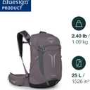 Osprey Sportlite 25L Lightweight Hiking Backpack, Black OS, 25l - Extended Fit
