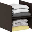 Furinno Cubicle Cube Insert, H-Shelf Cube Organizer, Fits into Furinno Extra Thick Cubes, for Organizers and Storage, Black Dark Oak (Does not fit IKEA Kallax Shelving)