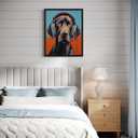 5 x Rhodesian Abstract Art Print Poster, Dog With Headphones Humor Pet Animal Wall Art Decor Picture Painting Decor Gallery 12B (Rhodesian, 8 x 10 inches, Unframed)
