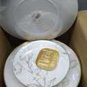 Antique Gold Floral Wedding Plastic Combo Plates 128pcs Plates 