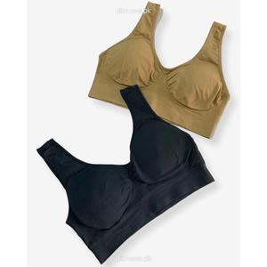 SIMIYA Womens Sports Bras, Yoga Comfort Seamless Stretchy Sports Bra for Women 2 Pack M