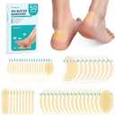 Blister Bandages Blister Pads - 50 ct Blister Cushions - Water Resistant Hydrocolloid Bandage for Foot, Toe, Heel - Gel Blister Bandages for Prevention & Recovery, Variety Pack