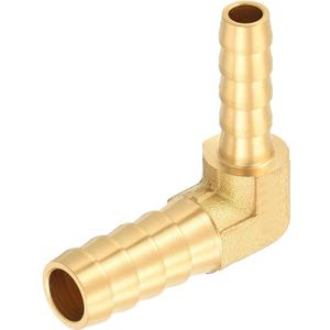 HARFINGTON 1pcs 90 Degree Hose Elbow 1/2" to 3/8" Brass Hose Barb Fitting Metals Splicer Mender for 3D Printing, Air Compressor, CNC Machine, Dies