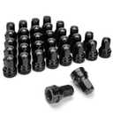 Dynofit 14mmx1.5 OEM Lug Nuts Fit F-250 F-350 2017-2024, 32pcs Flat/Mag Seat Factory Wheel Nuts for Heavy Duty Truck, One-Piece Design Chrome Stock Lug Nuts Replace OE#HCPZ-1012-B HCPZ-1012-A