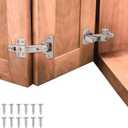 HBL' 165° & 135° Soft Close Cabinet Hinges for Lazy Susan Bifold Doors, Concealed European Hinges, Full Overlay, Adjustable Hinge, 2 x 165° + 2 x 135° Hinges for Pie Cut Corner Cabinets