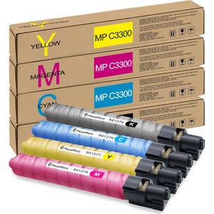 MasaiMara MP C3300 Compatible Toner Cartridges for Ricoh Aficio MP C2800 C2800SPF C3300 C3300SPF C4000 C5000 Gestetner MP C2800 Savin C2828 C3333 Lanier LD528 LD528C LD528CSPF LD533 LD533C Printer