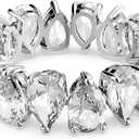 Swarovski Matrix Vittore Ring, Pear-Shaped Crystal Stones, Rhodium Finish
