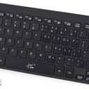 SR Mini Keyboard 2.4G Wireless Thin Light 78 Keys USB Multimedia Small for Pc Computer Laptop (Black)