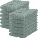 12 Pack Muslin Burp Cloths 100% Cotton Muslin Cloths Large 20''x10'' Extra Soft and Absorbent Baby Burping Cloth - Green