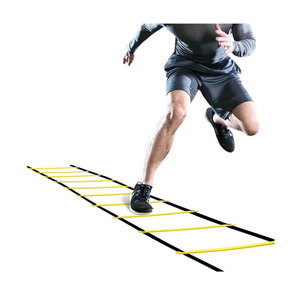 GHB Pro Agility Ladder Agility Training Ladder Speed 12 Rung 20ft with Carrying Bag, Yellow