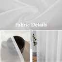 MIULEE White Sheer Curtains 90 inches Long Window Curtains 2 Panels Solid Color Elegant Window Voile Panels/Drapes/Treatment for Bedroom Living Room (54X90 Inches White)