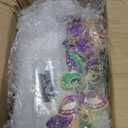 3 Pcs Mardi Gras Table Decorations Set, 3D Wooden Mardi Gras Table Centerpieces, Rustic Carnival Tiered Tray Decor for Home Indoor and Mardi Gras Party Favors Supplies Decorations