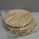 6Pcs 12" Round Woven Rattan Placemats,Natural Hand-Woven Water Hyacinth Placemats,Farmhouse Weave Place Mats,Rustic Braided Wicker Table Mats (12inch Set of 6)