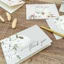 Gooji 4x6 Boho Floral Thank You Cards with Envelopes Bulk 20-Pack Matching Envelopes Assorted Watercolor Birthday Party, Baby Shower, Bridal, Weddings, Blank Notes Business Stationary