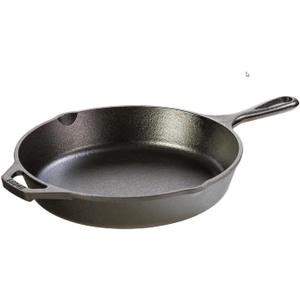 Lodge 10.25 Inch Cast Iron Skillet  Pre-Seasoned Frying Pan with Teardrop Handle  Oven, Stovetop, Grill & Campfire Use  Made in USA  Durable, Non-Toxic, Even-Heating Cookware  Black