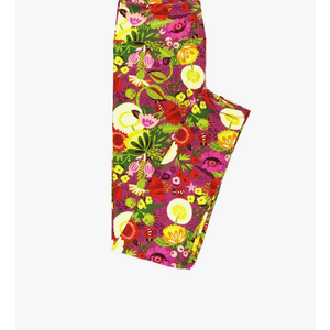 Lularoe Tall Curvy (TC fits Sizes 12-18) Ladybugs Floral Berries Buttery Soft Adult Leggings Multicoloured