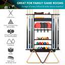 XCSOURCE Pool Cue Rack Wall Mount, Billiard & Ping Pong Storage Organizer