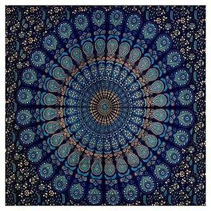 Fitted Vinyl Round Tablecloth for 36-44" Table Boho Waterproof Reusable Summer Fall Tableclothes Campers Inside Outdoors Supplies Dining Room Kitchen Needs White Elephant Gifts 