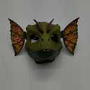 Mattel Jurassic World Dilophosaurus Role Play Mask with Venom Launchin Water Feature, Sound & Adjustable Frill, Dinosaur Costume Headgear Toy