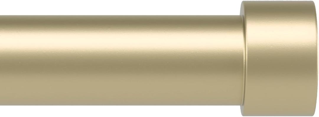 Umbra Cappa Modern 1" Curtain Rod, Includes 2 Matching Finials, Brackets & Hardware, Brass (36 to 66, Gold)