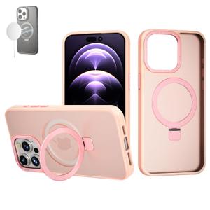 Compatible with iPhone 14 Pro Max Case 6.7''with Magnetic Ring Stand [Military Drop Protection][Compatible with Mag-Safe] 14 Pro Max Phone Case for Men Wowen,Rose Gold