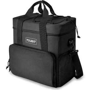 TOURIT Small Soft Cooler Bag Insulated, 24/35/46-Can Lunch Cooler Bag, Ice Chest, 14.6/24/32L Leakproof & Portable Coolers for Picnic, Beach, Camping, Work, Travel, Trip (Black)