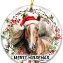 Horse Lover Ornament 2025, Merry Horsemas Ornament  Funny Equestrian Christmas Dcor, Farmhouse Country Tree, Horse Owner Gift, Rustic Farm Animal