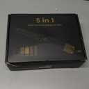 Blow Dryer Brush Set 5 in 1, Hot Air Styler Negative Ionic Low-Temp Hair Care Air Curling Wrap, Round Brush Dryer & Curling Iron for Dry Volumize Straight Curl, 100-120V (Golden)