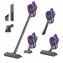 Cordless Vacuum Cleaner, Powerful Suction Vacuum Cleaners for Home, Stick Vacuum Cordless Rechargeable with LED Screen and 3-Speed Suction, Lightweight Handheld Vacuum for Pet Hair, Hard Floor, Carpet