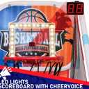 2-Player Kids Arcade Basketball Game Set, Dual Upgraded Hoop with LED Light Electronic Scoreboard 4 Balls, 3-12 Kids Sports Toys Carnival Games, Home Backyard Indoor Outdoor, Boys Girls Toddlers Gifts