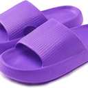 rosyclo Cloud Slippers for Women and Men, Pillow House Slippers Shower Shoes Indoor Slides Bathroom Sandals, Ultimate Comfort, Lightweight, Thick Sole, Non-Slip, Easy to Clean (7.5-8.5 Women/6-7 Men, Purple)