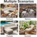 Hyha Waterproof Outdoor Cushion Covers for Patio Furniture, Stretch Patio Chair Cushion Slipcovers, Coated UV Resistant Replacement Seat Covers, Solid Color (Taupe, 8PC)