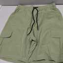 Boys Pull on Cargo Shorts, Outdoor Kids Quick Dry Hiking Shorts (Green, S)