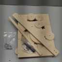 Wooden Baby Shower Crate Closet with Wheels & Higher Handle, Pushable Baby Shower Gifts Baby Basket, Wooden Crate for Storage, Personalized Baby Gifts for Newborn Boy Girl New Parent, 28" x 13.6" x 9" (Natural + No Flower + No Hangers)