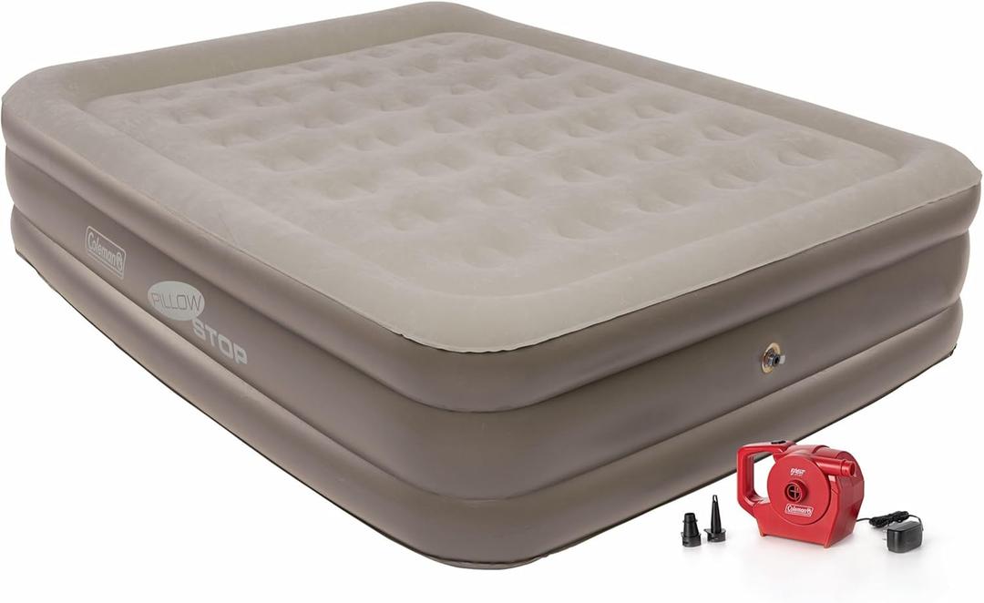 Coleman QuickBed Single High Airbed Twin (Queen 18 (With Pump))