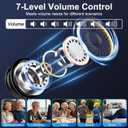 IceHeat Sound Amplifier for Seniors, Automatic noise reduction enhances voices, suppresses howling. Instant on-and-use with 7-button volume adjustment for simple, intuitive operation
