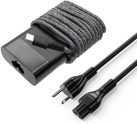 QIOUZW 2025 New Slim 65W USB C Laptop Charger Compatible with HP Spectre X360 Elitebook Omnibook Envy Chromebook Elite x2 Fast Charing Travel Type C AC Adapter Power Cord Supply